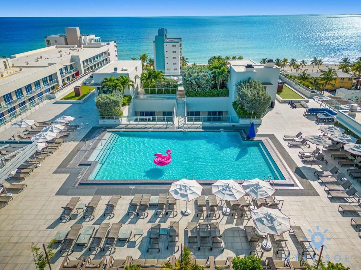 Rooftop Pool & Hot Tub - Gym - Hollywood Beach Esterno foto