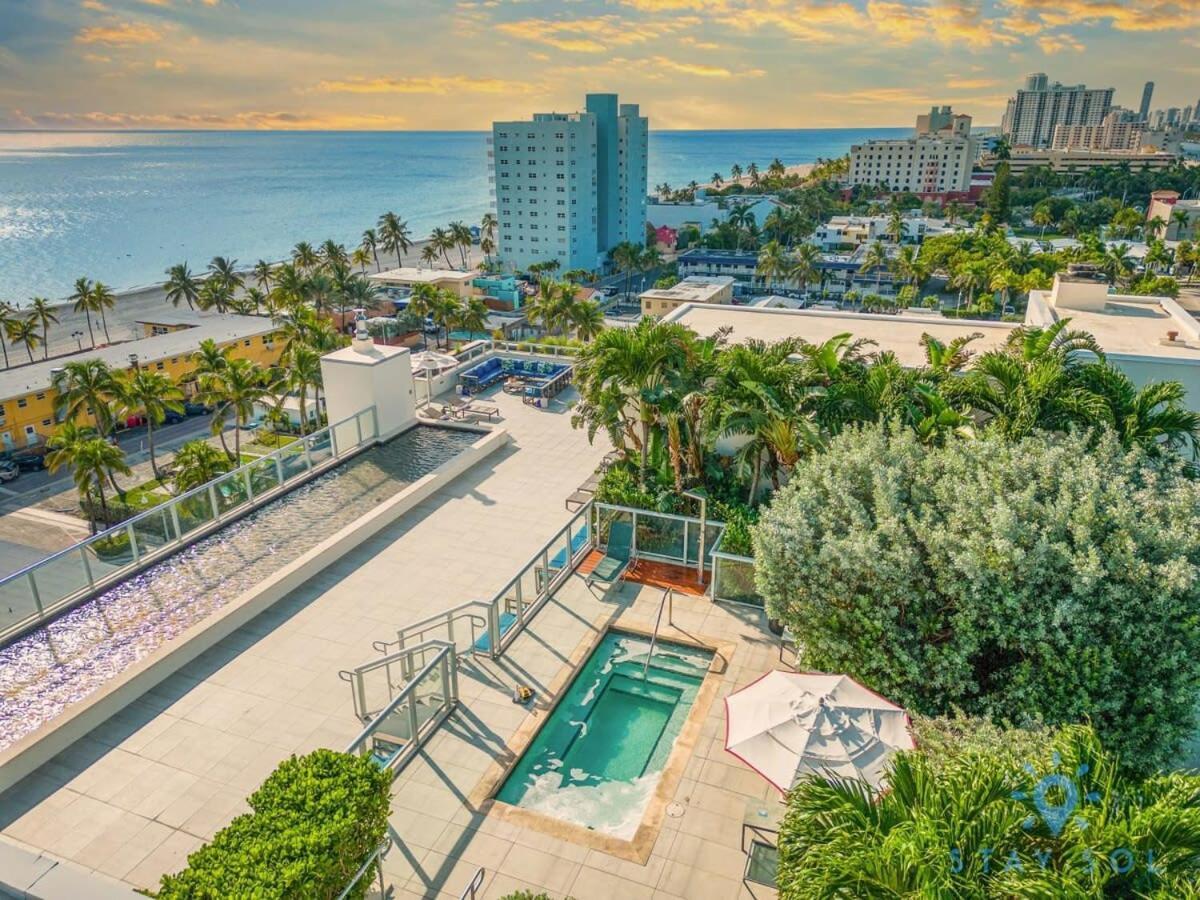 Rooftop Pool & Hot Tub - Gym - Hollywood Beach Esterno foto